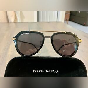 Dolce & Gabbana Black and Gold Sunglasses